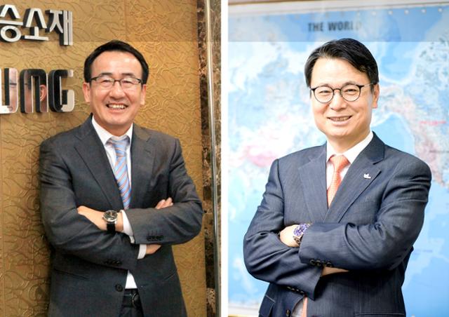 허성룡(왼쪽) 화승소재 대표이사, 박동호(오른쪽) 화승네트웍스 대표이사. 화승그룹 제공