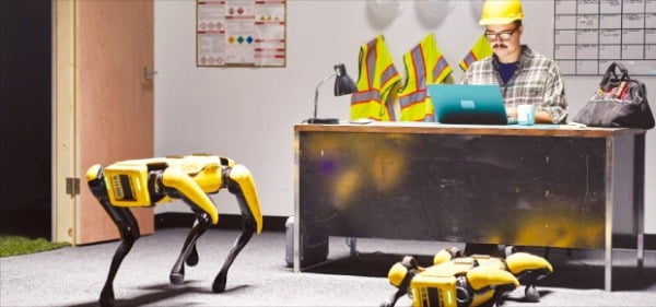 현대자동차그룹이 인수한 미국 로봇 업체 보스턴다이내믹스가 개발한 네 발로 걷는 로봇 ‘스팟’. 현대차 제공