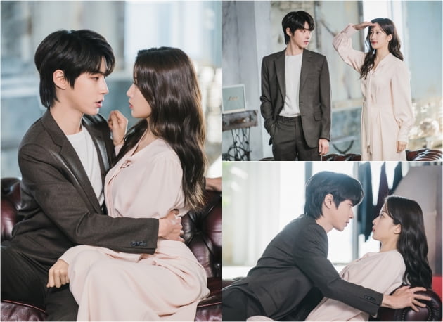 TVNs Drama Goddess Kangrim Moon Ga-young and Hwang In-yeops couple picture B Cut was released.The Goddess Gangrim is a romantic comedy that recovers self-esteem, in which Joo Kyung (Moon Ga-young), who has a complex appearance and became a goddess through makeup, and Suho (Cha Eun-woo), who keeps her scars, meet and grow up sharing each others secrets.In the last broadcast, Seo-joon (Hwang In-yeop) learned about the love affair between Ju Kyung and Suho, but he was unable to hide his growing heart toward Ju Kyung.In particular, Seo-joon showed off his direct charm of provoking Suho while he was trying to hide his mind and to deal with the love affair.Among them, the main and the steel series of Seo-joon, which created the cheering of Seo-joon  wave, which Cheerates the Seo-joon, were released.Joo Kyung and Seo-joon accidentally shot a shopping mall photo together and gave a thrill to viewers.The SteelSeries, which is open to the public, contains the images of the main and the Seo-joon, which create a dizzying atmosphere.The two of them raise the heartbeat of the person who is close enough to hear the heartbeat.Above all, the touch of Seo-joon and the gentle eyes surrounding the waist of the main body make the woman tremble more.Then, Seo-joon approaches the sofa and looks at the kiss.Especially, the arms of Seo-joon, which is firmly supporting the sofa as if controlling his feelings toward the Lord, and the subtle distance between the Lord and the Seo-joon formed by this add pink tension and make the Cheering desire of Seo-joon  wave spring up.Whenever this is revealed, attention is raised on how the relationship between the main and the Seo-joon, which is causing a topic with a fatal and provocative chemistry, will change and future development.The 11th episode of Goddess Gangrim will be broadcast at 10:30 pm on the 20th.a fairy tale that children and adults hear togetherstar behind photoℑat the same time as the latest issue