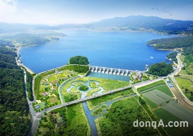 예당저수지 조감도