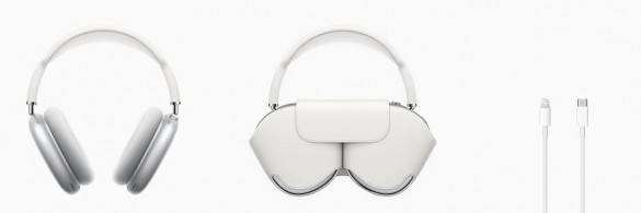 에어팟 맥스는 스마트 케이스, 라이트닝-USB C 케이블과 함께 제공된다. 사진=애플