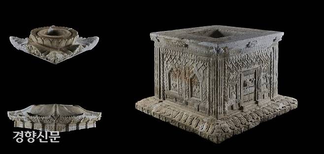 6년간의 보존처리를 마무리지은 지광국사 현묘탑의 각 부재. 원래의 자리인 원주 법천사지로 옮기려고 복원처리한 탑 부재를 짜맞추지 않았다.|국립문화재연구소 제공