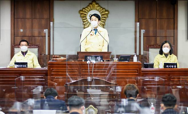 순천시의회는 20일 제248회 임시회를 열고 13일 간의 회기 일정에 돌입했다. 순천시의회 제공