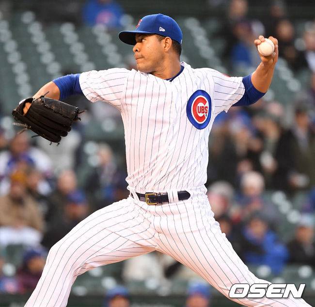 [OSEN=시카고(미국 일리노이주), 최규한 기자]컵스 선발 호세 퀸타나가 힘차게 공을 뿌리고 있다. /dreamer@osen.co.kr