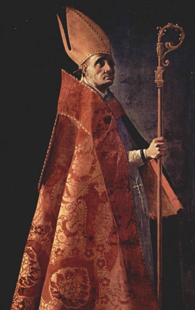 성 암브로시우스 초상화. 코로나19로 모든 종교가 존재와 역할에 어려움을 겪고 있는 상황에서 성 암브로시우스가 쓴 ‘성직자의 의무’가 번역돼 나왔다.