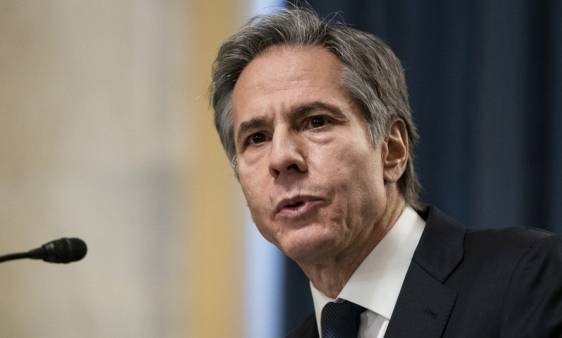 토니 블링컨 미 국무장관 지명자가 19일(현지시간) 상원 외교위원회 인준 청문회에 출석해 의원들의 질의에 답변하고 있다. 워싱턴 AP=연합뉴스