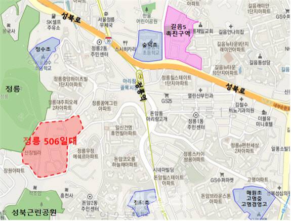 (성북구 정릉동 506일대. (사진=서울시)