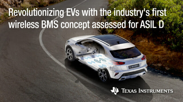 텍사스 인스트루먼트가 업계 최초로 자동차안전무결성수준(ASIL D)을 충족한 무선 배터리 관리 시스템 솔루션을 출시했다. (사진=TI)