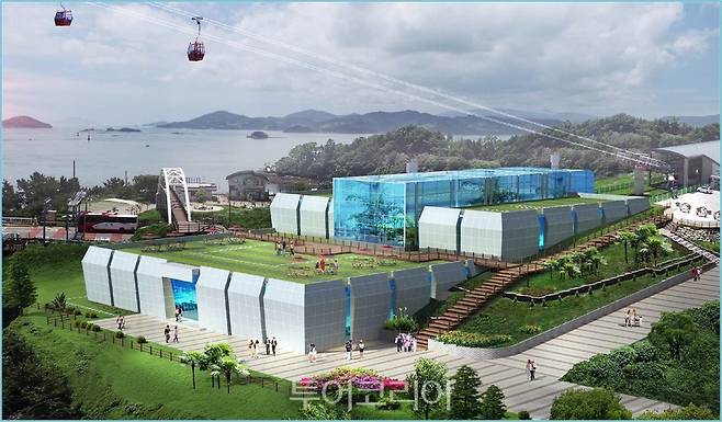 오는 4월 13일 개장 예정인 '아라마루 아쿠아리움'. 사진=사천시 제공