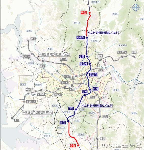 GTX-C 노선도. 사진제공=양주시