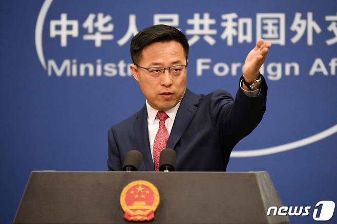 자오리젠 중국 외교부 대변인. © AFP=뉴스1
