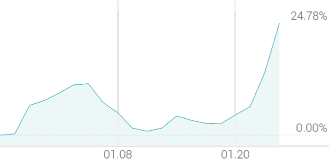 1개월 등락률 +24.78%