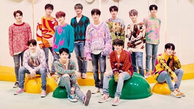 일본인 멤버 네 명이 포함된 케이팝 그룹 ‘트레저’. 16일과 22일 ‘라인뮤직’ ‘라쿠텐 뮤직’ 등 일본 차트에서 잇따라 1위를 차지했다. YG엔터테인먼트 제공