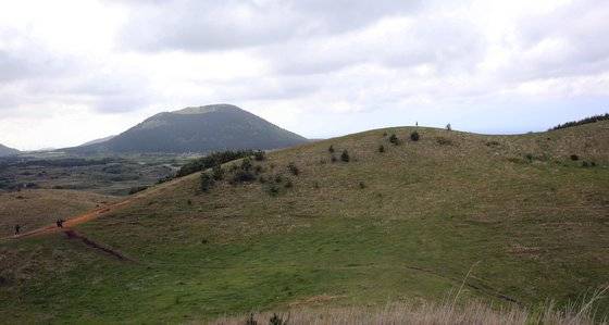 오래전 김영갑이 섰던 자리에 서 봤다. 옛날과 달리 능선을 따라 길이 나 있다. 푸른 풀이 죽어 붉은 흙이 드러났다. 손민호 기자