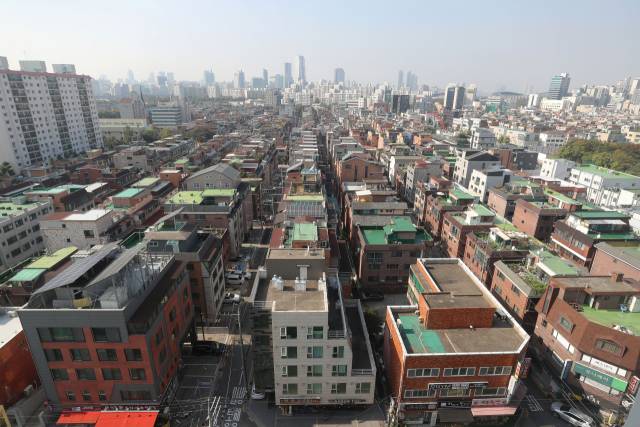 최근 매매가격이 오르고 있는 빌라와 다세대 주택 밀집 지역./연합뉴스