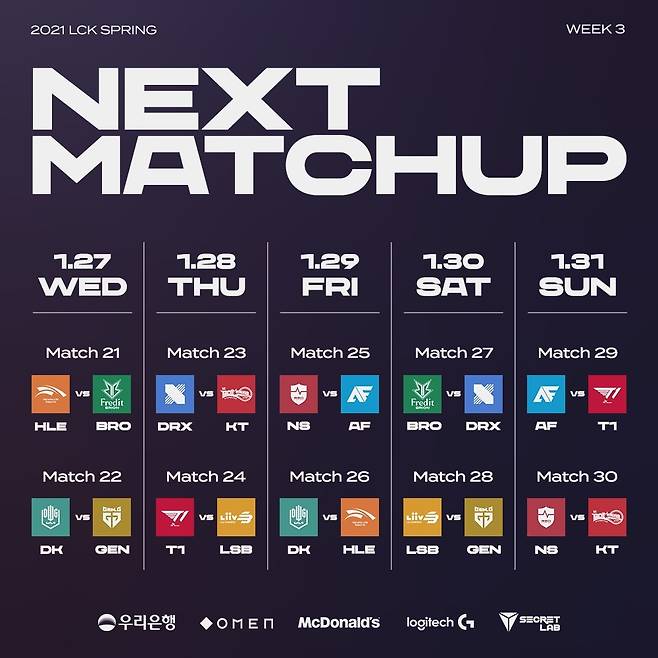 [LCK] 담원, 3승 팀과 연전 치른다..3주차 예고