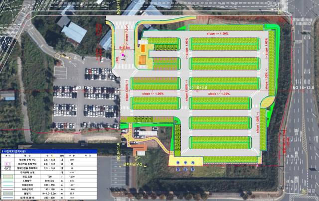 ▲ KTX 신경주역 공영주차장 450면 추가 조성 현황도 ⓒ 경주시
