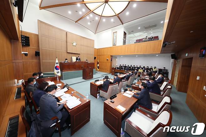 전북 부안군의회 본회의장.© 뉴스1