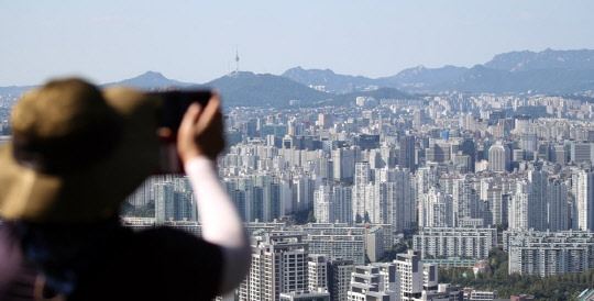 서울 강남구 개포동을 비롯한 강남권 아파트 밀집 지역 일대. <연합뉴스>