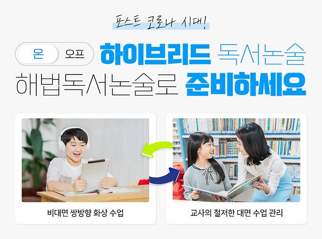 해법에듀의 하이브리드 러닝 수업 이미지