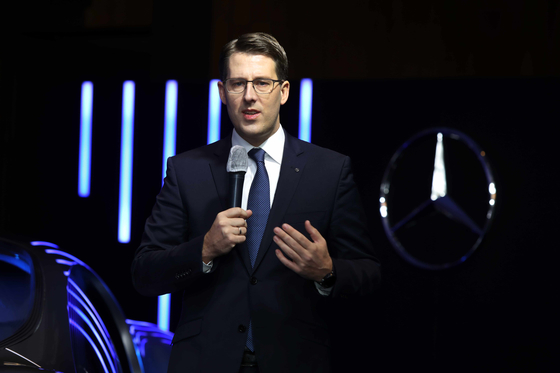 Thomas Klein, new president and CEO of Mercedes-Benz Korea, introduces the carmaker's plan for 2021. [MERCEDES-BENZ KOREA]