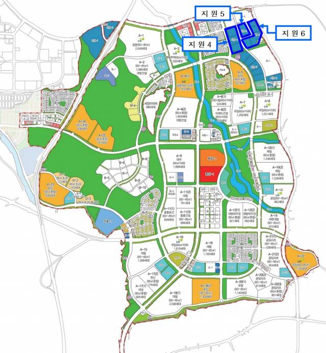 공급토지 위치도.