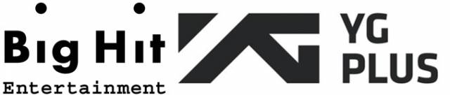 /사진=빅히트엔터테인먼트 CI(좌), YG플러스 CI