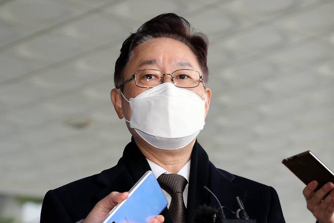 Justice Minister nominee Park Beom-kye answers a question. Yonhap News