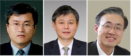 성지용 서울중앙지법원장, 김광태 서울고등법원장, 김형두 법원행정처 차장(왼쪽 사진부터).