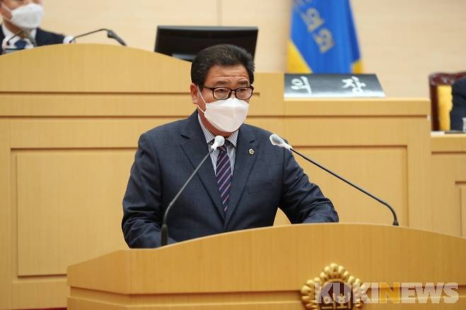 전남도의회는 제349회 임시회 제1차 본회의에서 조광영(해남2, 민주) 의원이 대표 발의한 ‘특별재난지역 선포기준 개정 촉구 결의안’을 26일 채택했다.[사진=전남도의회]