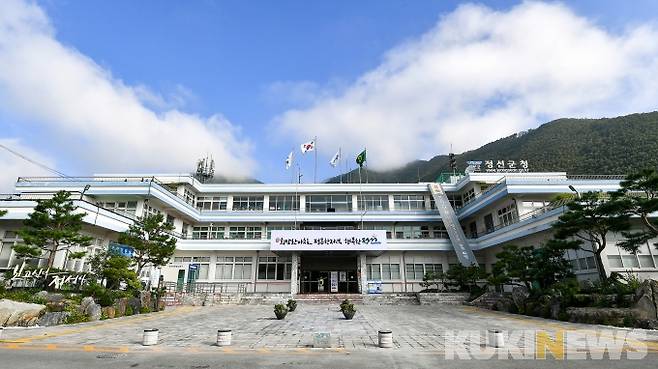 정선군청사 전경.