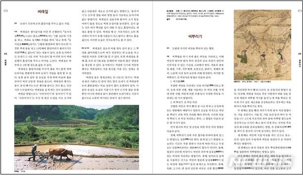 [서울=뉴시스]'한국민속대백과사전' 내용 중 '써레질' 부분(사진=국립민속박물관 제공)2021.01.28 photo@newsis.com