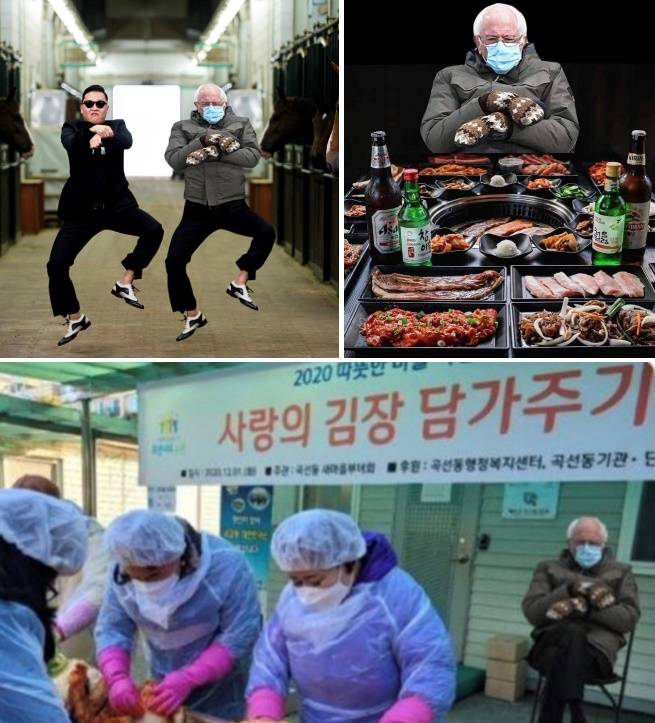 샌더스 밈 - 온라인 커뮤니티 캡처