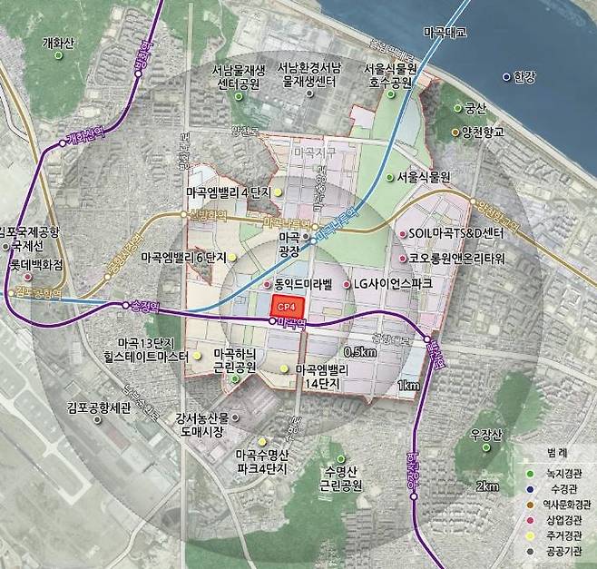 마곡 CP4 위치도 [서울시 제공. 재판매 및 DB 금지]