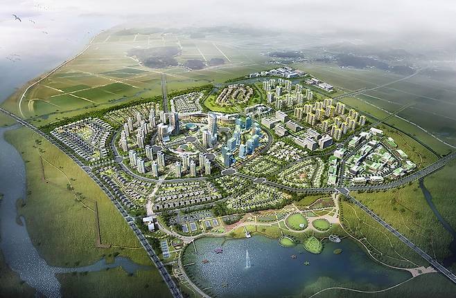 만경강 명품 수변도시 조감도 [익산시 제공]