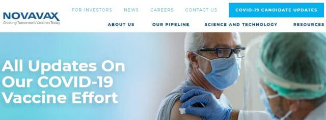 노바백스(사진=노바백스 홈페이지 캡쳐)