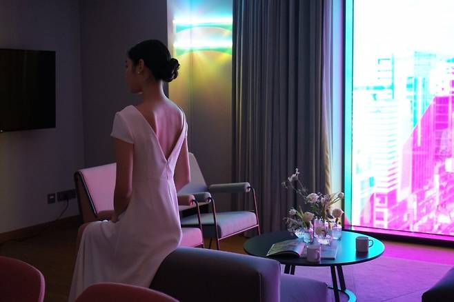 라이즈 호텔 15층에 위치해 신부대기실로 쓰이는 아티스트스위트 객실. /사진=라이즈 호텔