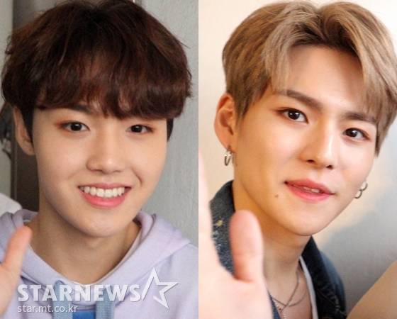 그룹 트레저 멤버 도영(왼쪽)과 요시 / 사진=임성균 기자 tjdrbs23@