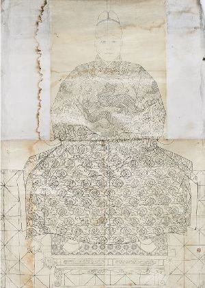 조선 7대 국왕 세조 어진 초본, 1927년 이당 김은호 모사본. [사진 Wikimedia Commons(Public Domain)]