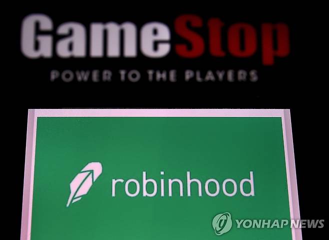 게임스톱과 로빈후드 로고 [AFP=연합뉴스]
