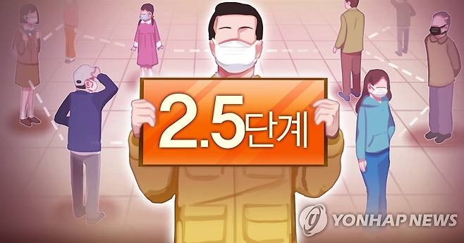 사회적 거리두기 2.5단계 (PG) [장현경 제작] 일러스트