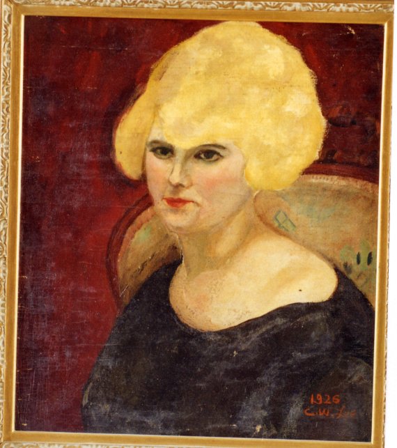 서울시립미술관 소장품중 제작연도가 가장 오래된 이종우 1926년작 'mece R 초상(노랑머리)'