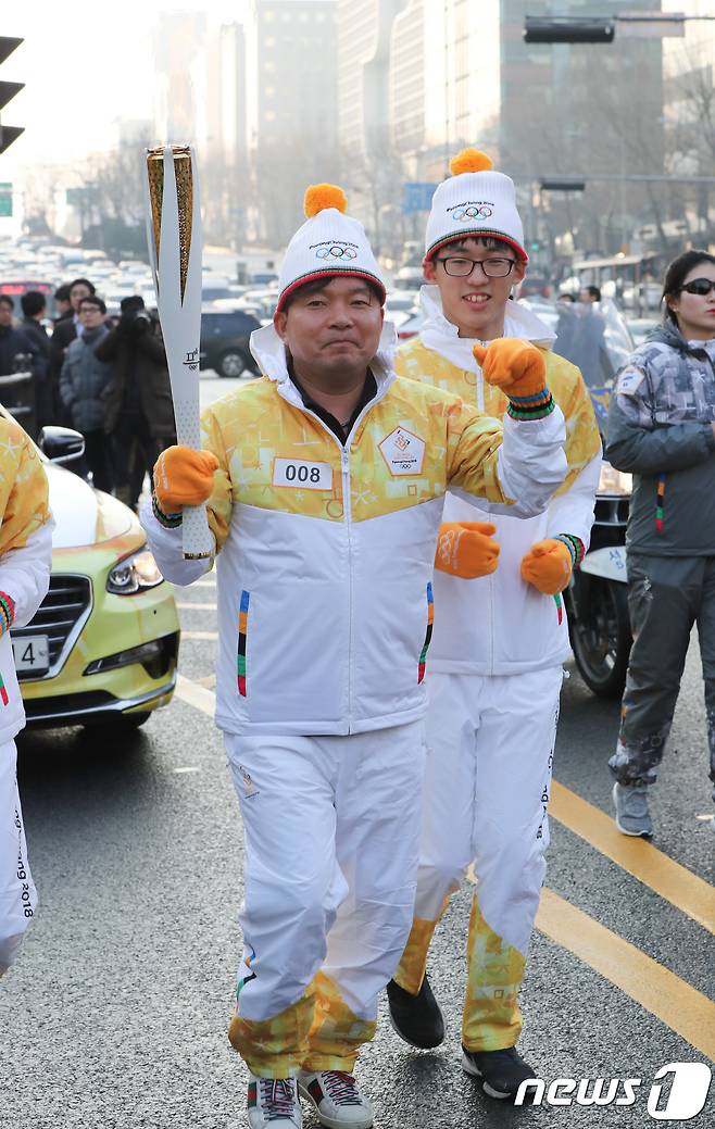 1992 바르셀로나 올림픽 마라톤 금메달리스트 황영조. 2018.1.15/뉴스1 © News1 허경 기자