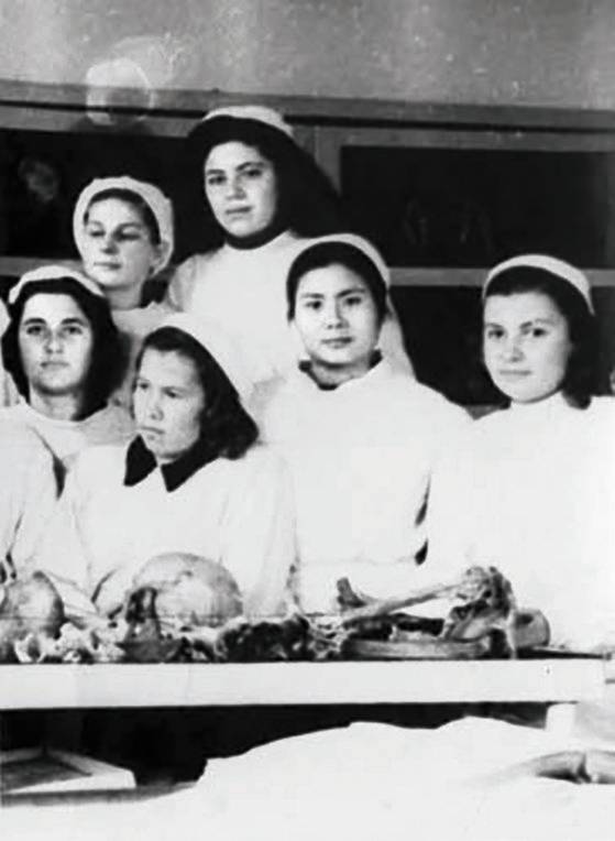 소련 유학 시절의 펑리다(오른쪽 둘째). [사진 김명호]