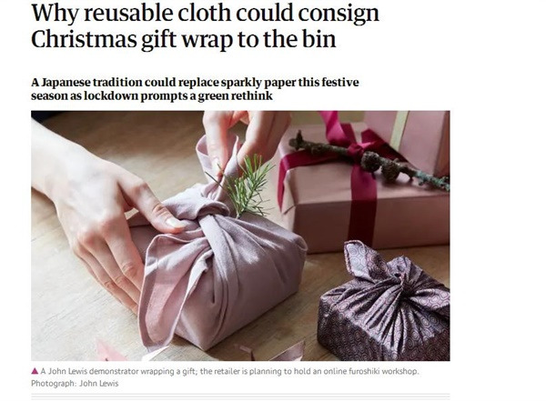 Why reusable cloth could consign Christmas gift wrap to the bin