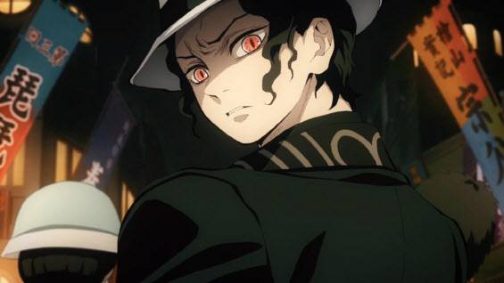 인간인 척 하면서 살아가는 최초의 혈귀 무잔 (사진=귀멸의 칼날 tva 에피소드 7 ‘키부츠지 무잔’ 편)