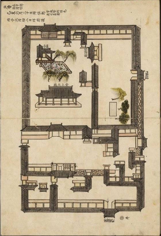 한필교의 ‘숙천제아도’에 실린 조선시대 호조 관아.