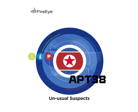 미국의 보안 회사인 파이어아이가 2018년 11월 내놓은 북한의 해커 집단인 APT38(라자루스)에 관한 보고서의 표지. 파이어아이는 라자루스를 공격적 성향이 강하다고 평가했다. [파이어아이]