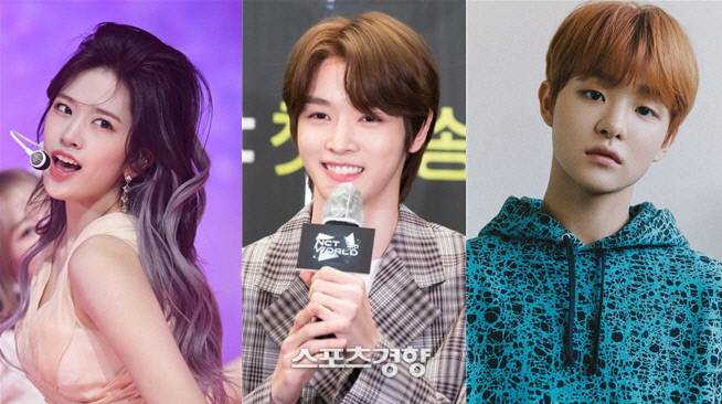 아이즈원 안유진, NCT 성찬, 트레저 지훈. 카카오·엠넷·YG 제공