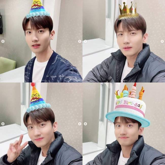 Group TVXQ member Changmin has certified his first birthday after marriage.Changmin thanked those who celebrated his birthday on the 18th with his article Thank you for celebrating on his SNS.The photo shows Changmin posing in front of a balloon decorated with Happy Bus Day. Changmin smiles brightly and conveys his joy.In another photo, Changmin is using a mobile phone camera application to certify her birthday using a cone hat and a crown sticker.Changmin marriages a non-entertainer woman younger than last October.Changmin SNS
